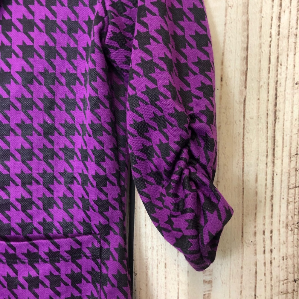 ๐3/$10๐ Purple Checkered Blazer 3/4 Sleeve Small - Picture 4 of 7